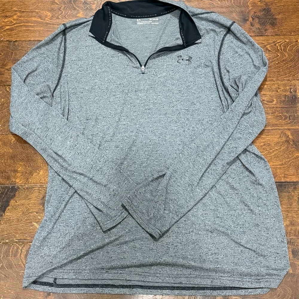 Under Armour Men's Heather Gray Quarter-Zip Pullover